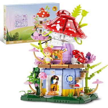 Конструктор Wonder Moon 805002 Грибной домик 1935 дет. 33.5x8.1x23.4 см