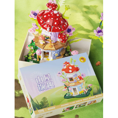 Конструктор Wonder Moon 805002 Грибной домик 1935 дет. 33.5x8.1x23.4 см