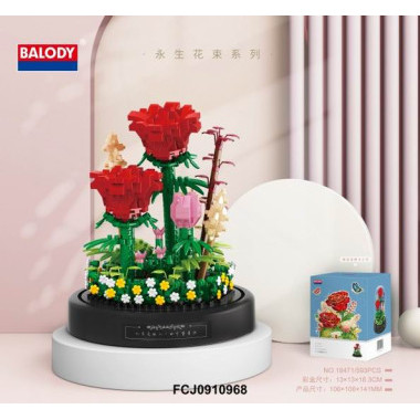 Конструктор Balody 18471 Тюльпан в колбе 593 дет. 13x13x16.3 см