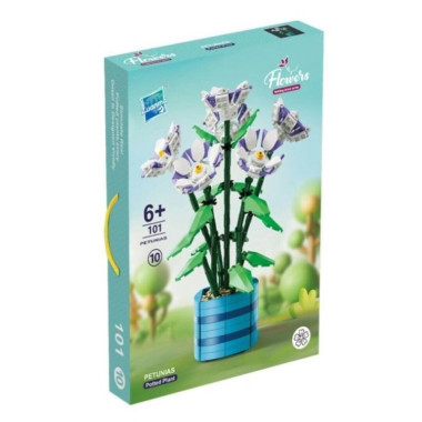 Конструктор Zuanma 101-10 Петуния Утренняя слава 858 дет. 41x5.5x29