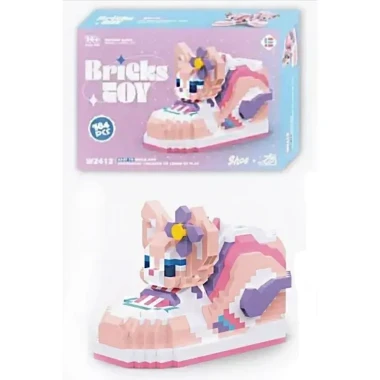 (КИЗ) 3D-Конструктор Bricks Toy W2413 Мультяшный кроссовок, 184 дет 22х5х15 см