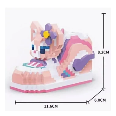 (КИЗ) 3D-Конструктор Bricks Toy W2413 Мультяшный кроссовок, 184 дет 22х5х15 см