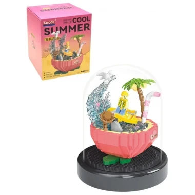 (КИЗ) Конструктор Cool Summer Balody 16343 Клубничный бассейн 623 дет. 13x13x16.3