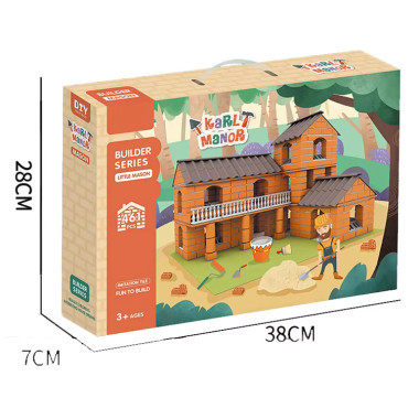 Конструктор DIY BY8810 Строительство из кирпичей и глины, Поместье, 461дет. 38x28x7