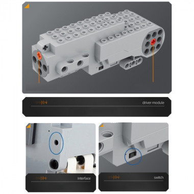 Конструктор Mork 025107 Робот на радиоуправлении 3в1 (робот, динозавр, танк), 695 дет.