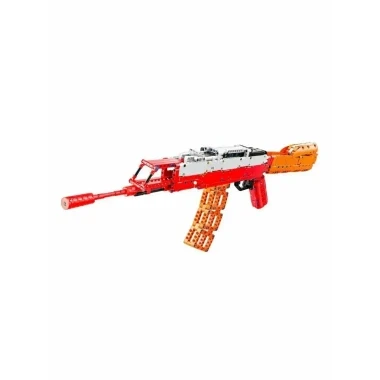 (КИЗ) Конструктор Qman 52007 Автомат АК-47 с мягкими пулями (стреляет), 587 дет., 61х30х8 см