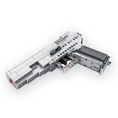 Конструктор Kazi 88002 Пистолет Кольт M1911 (стреляет пулями), 385 дет., 42х30х7 см.