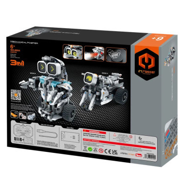 (КИЗ) Конструктор iM.Master STEM 8054 Трансформер 3в1 на радиоуправлении (дракон, мотоцикл, робот) с функцией подачи пара, 775 дет.