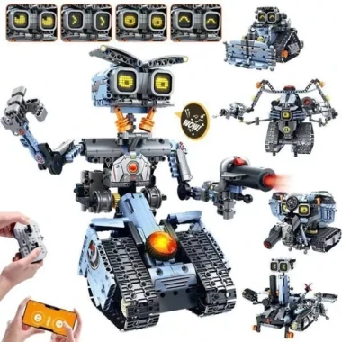 Конструктор iM.Master STEM 8062 Трансформер 5в1 на радиоуправлении с функцией подачи пара, 685 дет., 35X27X7