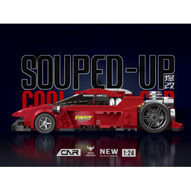 Конструктор Brick Cool KC021 Спортивная машинка Souped-Up Cool Car Red Shadow 1:24, 311 дет., 29.7х18.9х8
