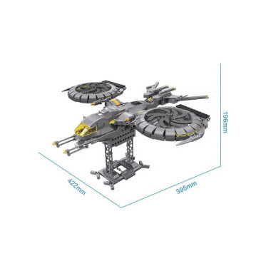 Конструктор Zhe Gao qj5008  Космический корабль Штурмовик Раптор, 887 дет., 59х35х8