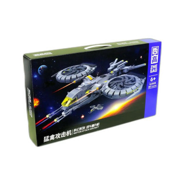 Конструктор Zhe Gao qj5008  Космический корабль Штурмовик Раптор, 887 дет., 59х35х8