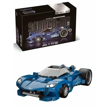 Конструктор Brick Cool KC022 Спортивная машинка Souped-Up Cool Car Blue Power 1:24, 294 дет., 29.7х18.9х8