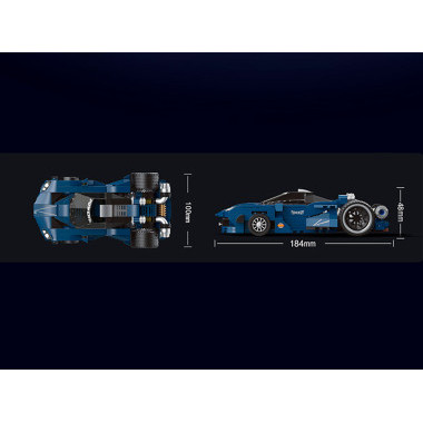 Конструктор Brick Cool KC022 Спортивная машинка Souped-Up Cool Car Blue Power 1:24, 294 дет., 29.7х18.9х8