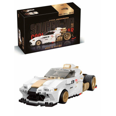 Конструктор Brick Cool KC019 Спортивная машина Souped-Up Cool Car Whirlwind White 1:24, 389 дет., 29.7х18.9х8