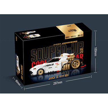 Конструктор Brick Cool KC019 Спортивная машина Souped-Up Cool Car Whirlwind White 1:24, 389 дет., 29.7х18.9х8