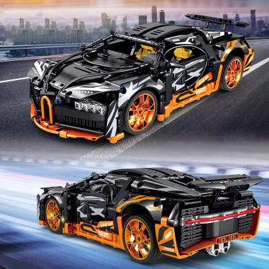 (КИЗ) Конструктор GBL KY1090 Спортивная машина Bugatti Supercar Flame Mecha 1311 дет., 62x42x9