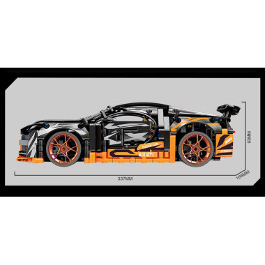 (КИЗ) Конструктор GBL KY1090 Спортивная машина Bugatti Supercar Flame Mecha 1311 дет., 62x42x9