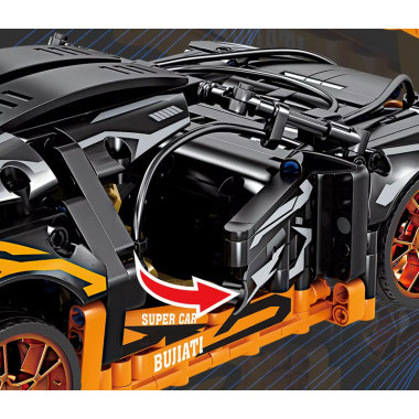 (КИЗ) Конструктор GBL KY1090 Спортивная машина Bugatti Supercar Flame Mecha 1311 дет., 62x42x9