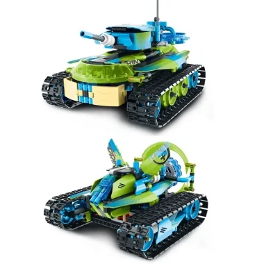 (КИЗ) Конструктор iM.Master STEM 8071 Трансформер 5в1 на радиоуправлении с цифровым дисплеем Stunt Tank, 35x27x7