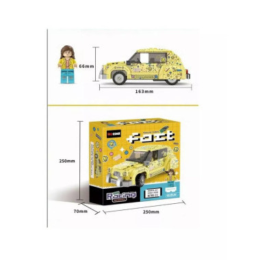 Конструктор Decool 22008 Машинка Техника Creator Fiat, 296 дет.