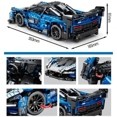Конструктор Sembo 701951 Спортивная машина спорткар McLaren Senna GTR, 1404 дет., 62.5x41.5x8 см