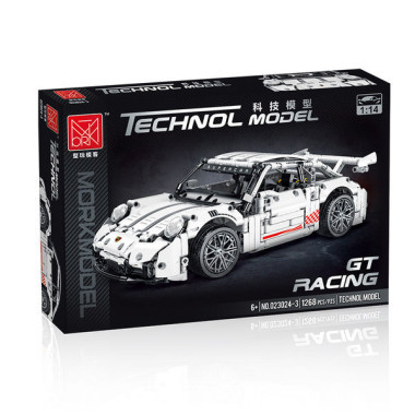 (КИЗ) Конструктор MORK 023024-3 Спортивная машина Porsche 911 GT, 1268 деталей