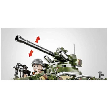 Конструктор BBlock XJ-839A Бронированный военный автомобиль Vn22, 497 дет., 48х30х7
