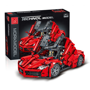 (КИЗ) Конструктор MORK 023014-1 Спортивная машина суперкар Ferrari LaFerrar 1:12, 1659 деталей