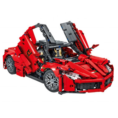 (КИЗ) Конструктор MORK 023014-1 Спортивная машина суперкар Ferrari LaFerrar 1:12, 1659 деталей