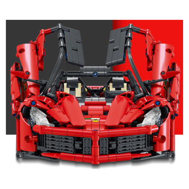 (КИЗ) Конструктор MORK 023014-1 Спортивная машина суперкар Ferrari LaFerrar 1:12, 1659 деталей
