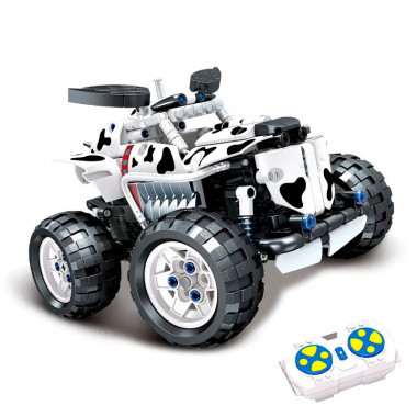 Конструктор Sembo 701910C Машинка джип Q Car Пятнистая собака на радиоуправлении, 525 дет.