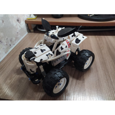 Конструктор Sembo 701910C Машинка джип Q Car Пятнистая собака на радиоуправлении, 525 дет.
