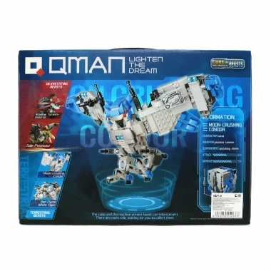 (КИЗ) Конструктор Qman 41228 Трансформер 2в1 (сова и куб), 558 дет., 37х28х7 см