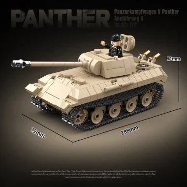 Конструктор Quan Guan 100245 Военная техника Немецкий танк Leopard, 472 дет., 38x26x5.5 см