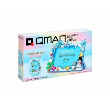 Конструктор Qman 36011-4 Фоторамка Снежная зима, 123 дет., 30х18х5 см