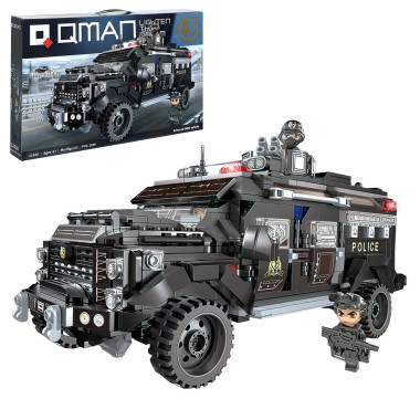 (КИЗ) Конструктор Qman 11020 Бронированная машина спецназа, 1250 дет.