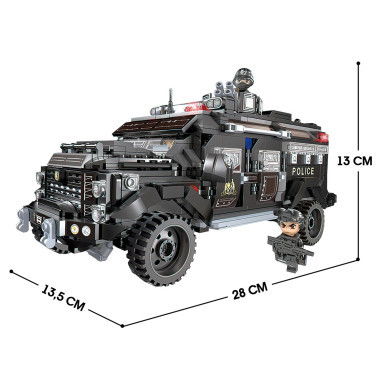 (КИЗ) Конструктор Qman 11020 Бронированная машина спецназа, 1250 дет.