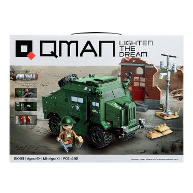 (КИЗ) Конструктор Qman C21023 Бронемашина World War II, 492 дет.