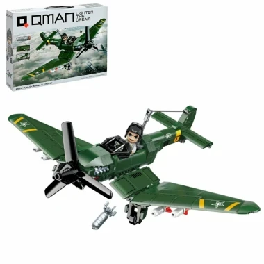 Конструктор Qman C21026 Самолет штурмовой, 424 дет.