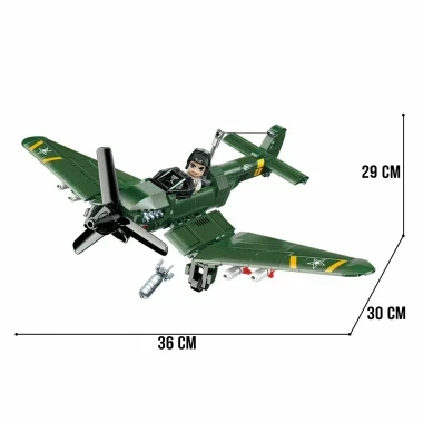 Конструктор Qman C21026 Самолет штурмовой, 424 дет.
