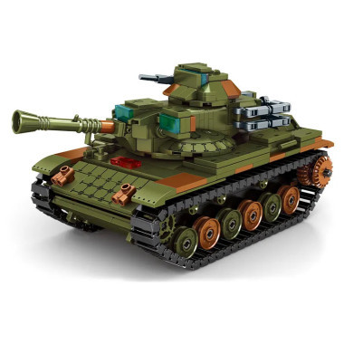 Конструктор Sembo 207007 Трансформер 2в1 Танк M60A2 (2 модели танка), 701 дет., 42.5x30x6.8 см