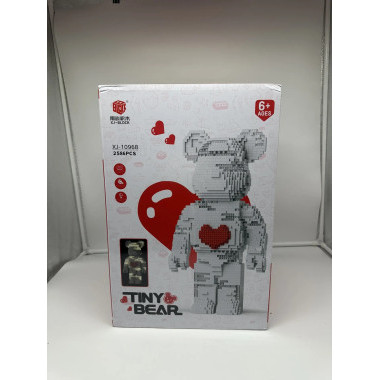 Конструктор 3D Bblock XJ-10968 Медведь Tiny Bear с потайным ящиком и подсветкой, 2586 дет., 30х45х25