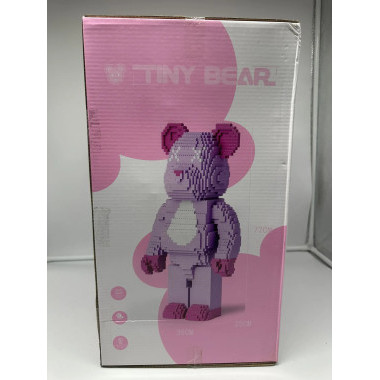 Конструктор BBlock XJ-10970 Tiny Bear Мишка розовый с потайным ящиком и подсветкой, 2605 дет., 30х45х25
