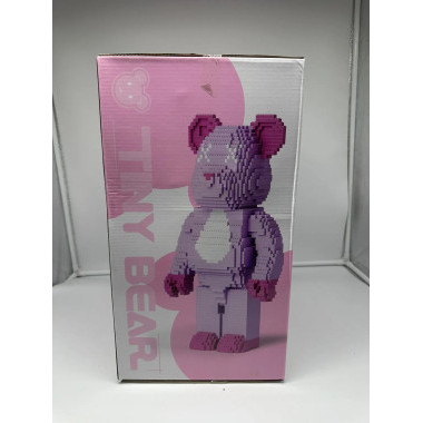 Конструктор BBlock XJ-10970 Tiny Bear Мишка розовый с потайным ящиком и подсветкой, 2605 дет., 30х45х25