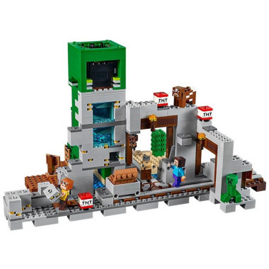 Конструктор Lepin 11363 Майнкрафт Шахта Крипера, 852 дет.