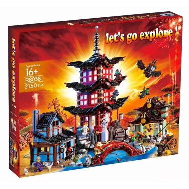 Конструктор Lepin R8038 Ниндзяго Храм Аэроджитцу, 2150 дет.