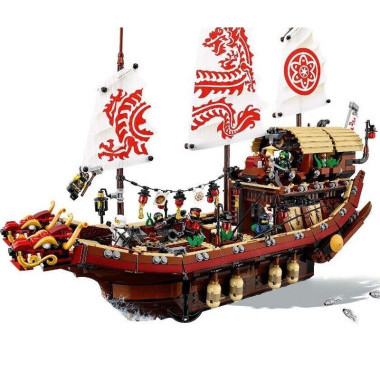 (КИЗ) Конструктор Lepin T1515 Ниндзя Летающий корабль Мастера Ву, 2338 дет.
