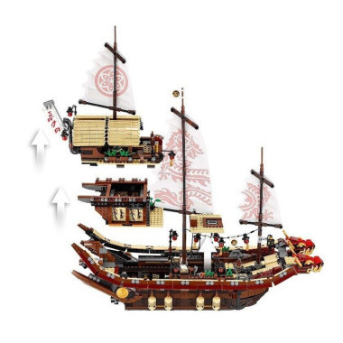 (КИЗ) Конструктор Lepin T1515 Ниндзя Летающий корабль Мастера Ву, 2338 дет.