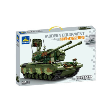 Конструктор Kazi 84143 Военная техника Танк ПВО Гепард, 1101 дет., 62x42x9 см